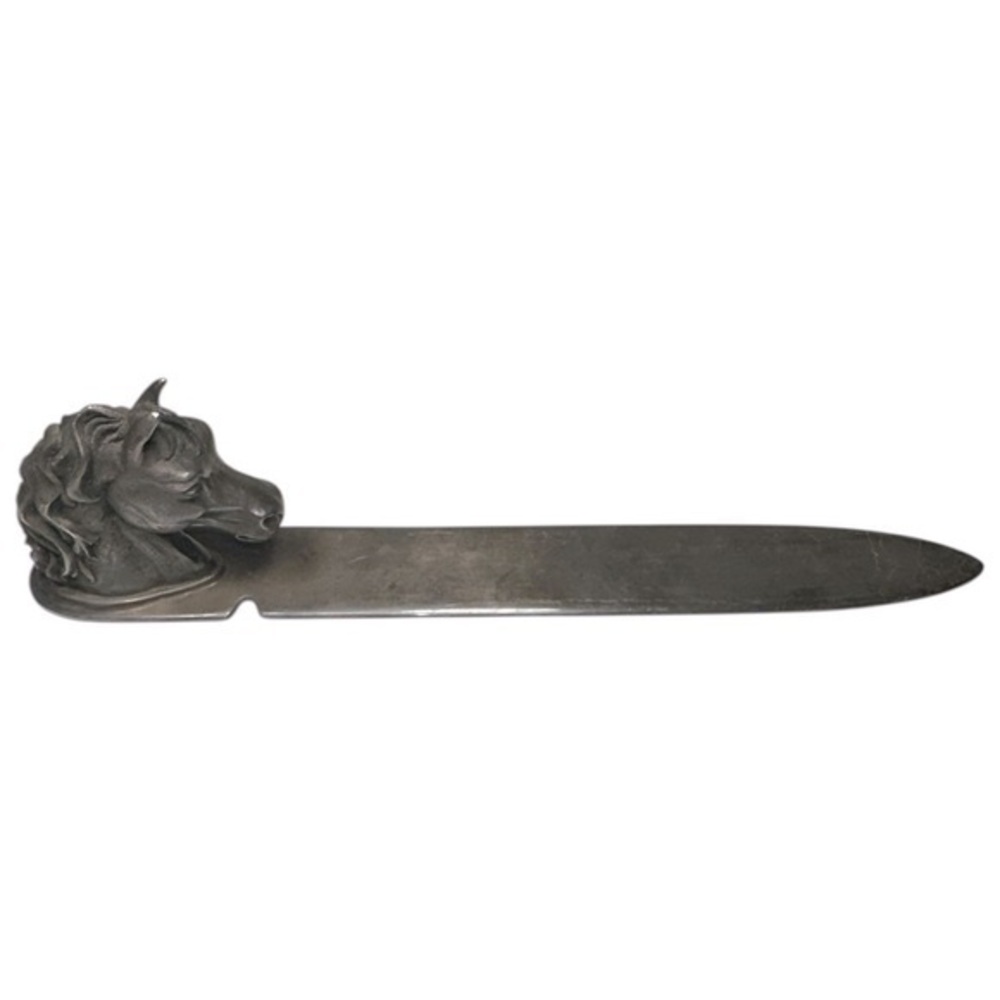 Reed & Barton Silver Plated Horse Head Handle Equestrian Weighted Letter Opener